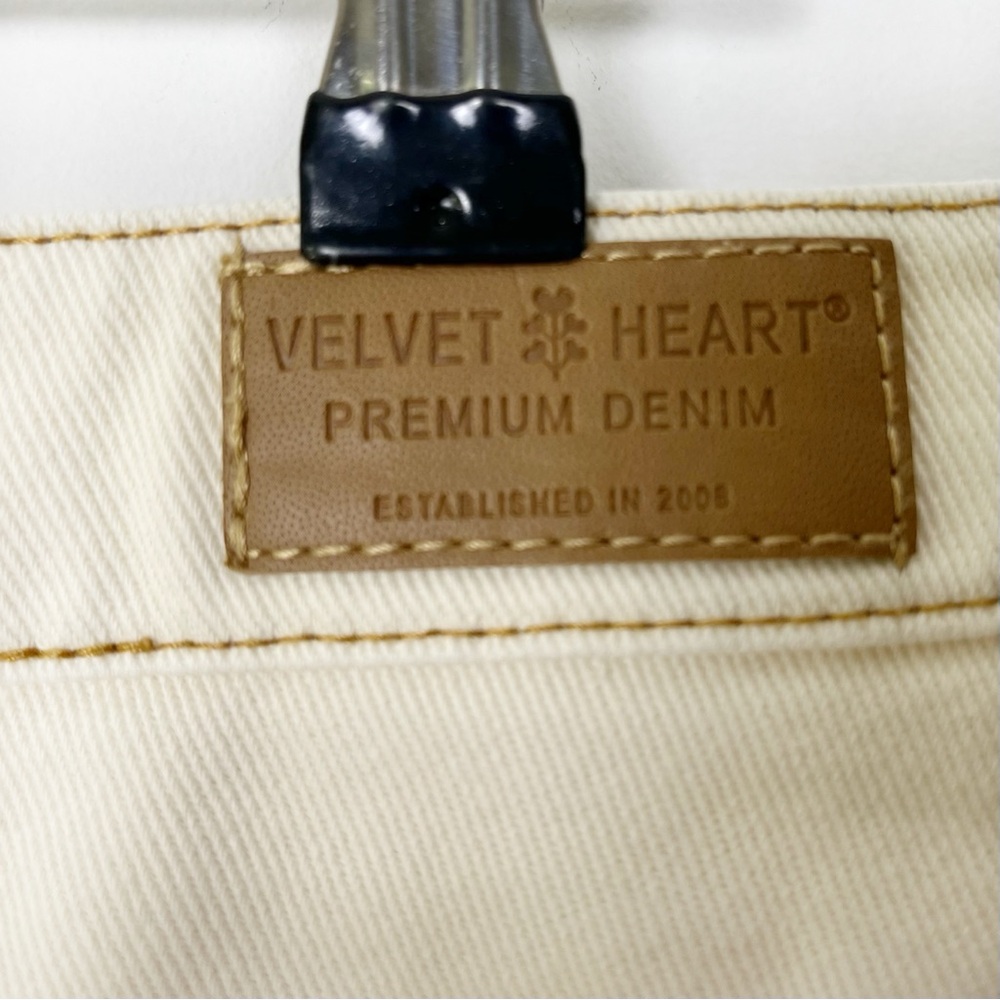 Velvet Heart Cream Tessia Denim Pencil Skirt Size 28 - Picture 6 of 12